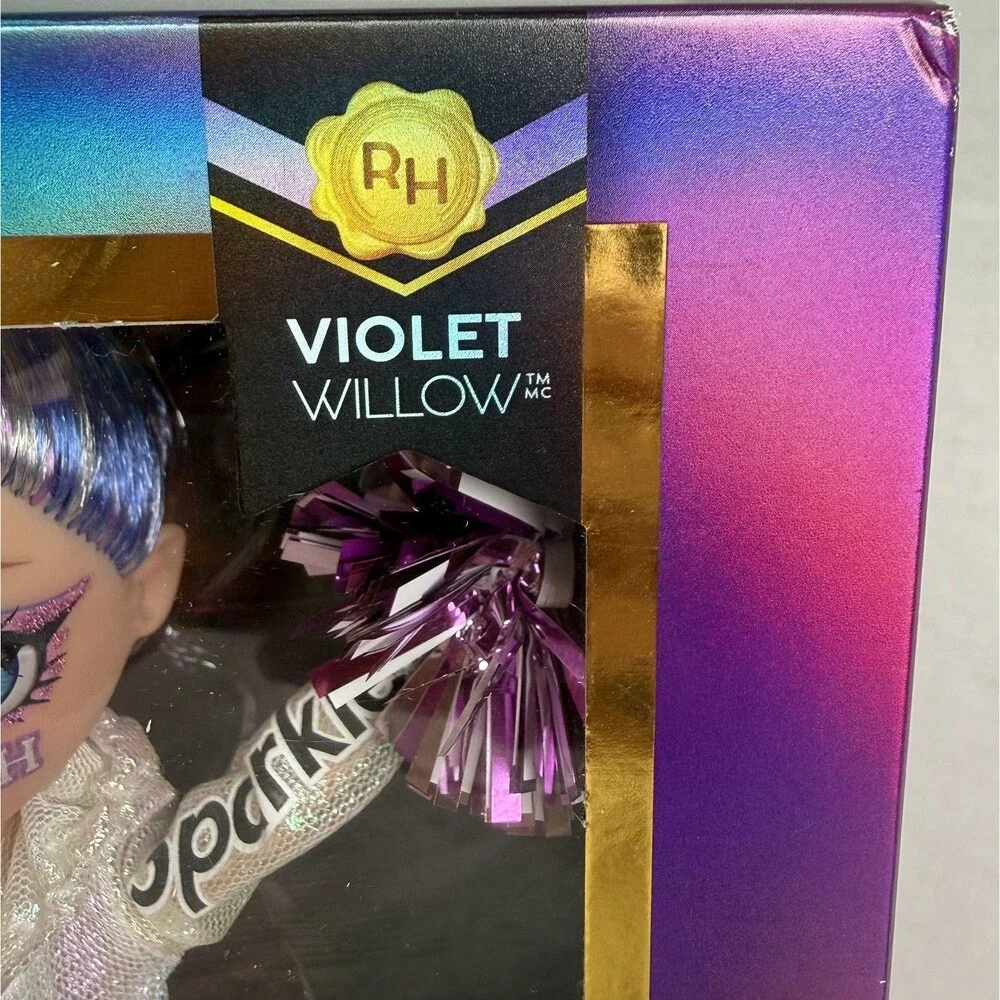 Rainbow High Violet Willow Glam Cheerleader Purple Fashion Doll 10” Brand New